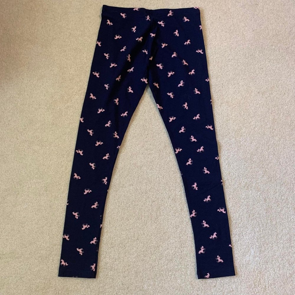 🌷3 for $25🌷George, Girl's US XL (14-16), Navy & Pink Unicorn Leggings, NWT
